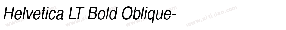 Helvetica LT Bold Oblique字体转换